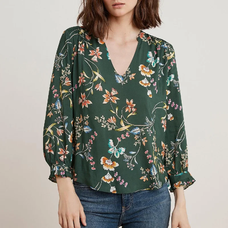 Jazzy Floral Blouse (Zinnia)