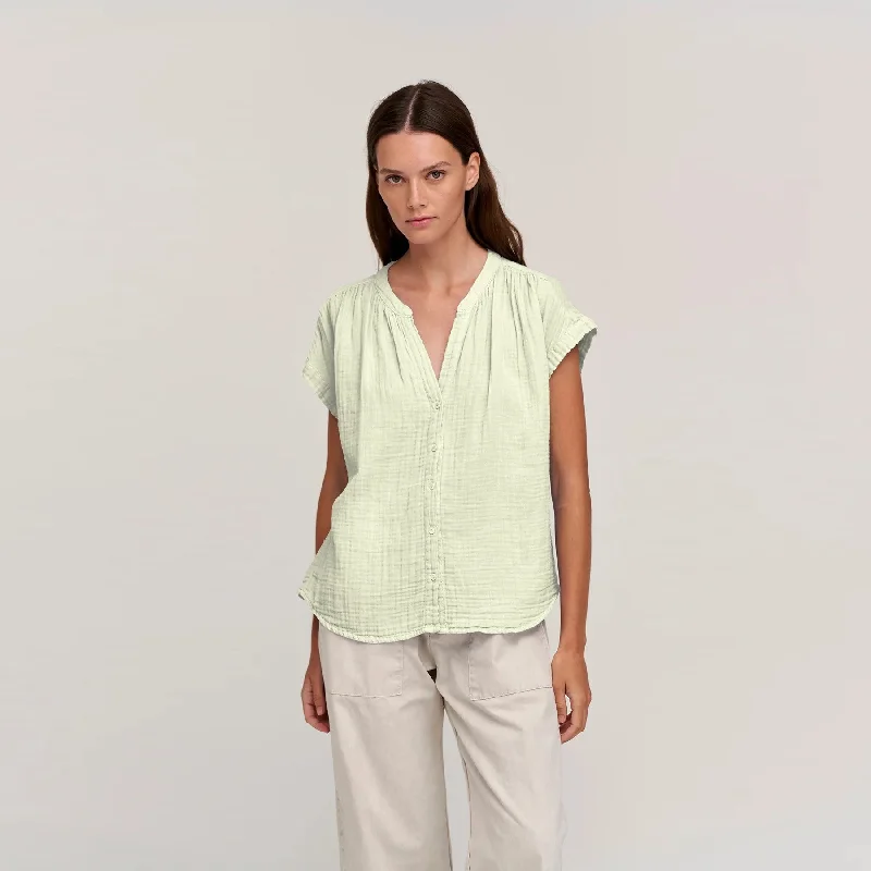 Pamela Cotton Gauze Blouse (Kiwi)