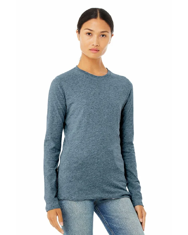 Bella+Canvas Ladies Long Sleeve T-Shirt | Hthr Deep Teal