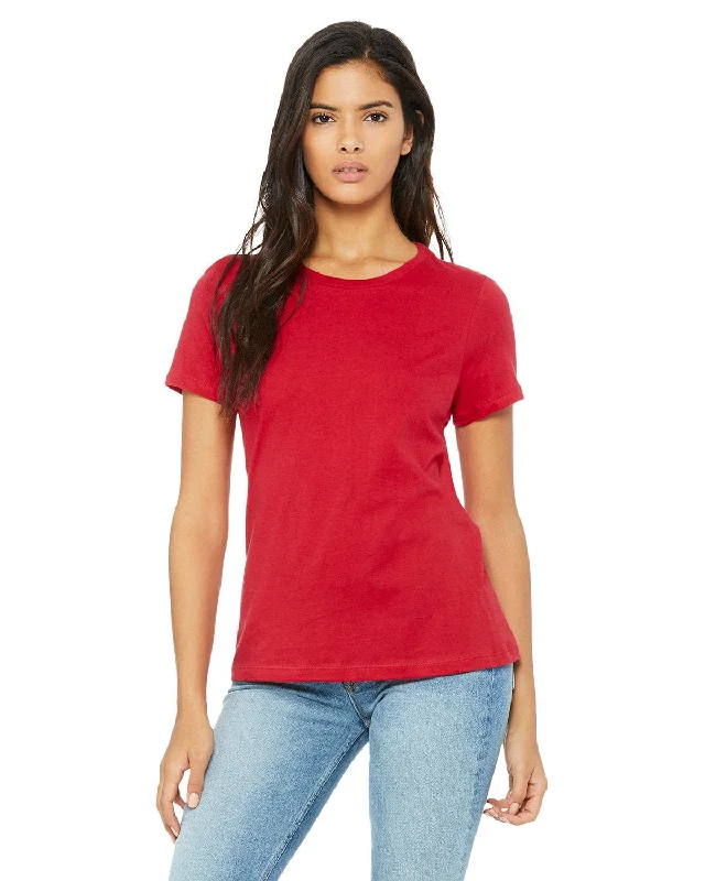 Bella+Canvas Ladies Relaxed Short Sleeve Jersey T-Shirt | Red