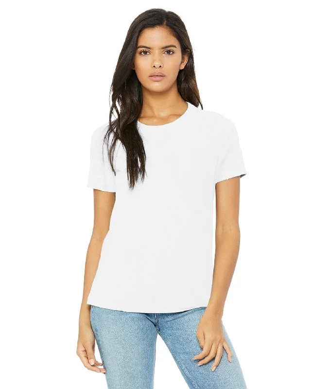 Bella+Canvas Ladies Relaxed Short Sleeve Jersey T-Shirt | White