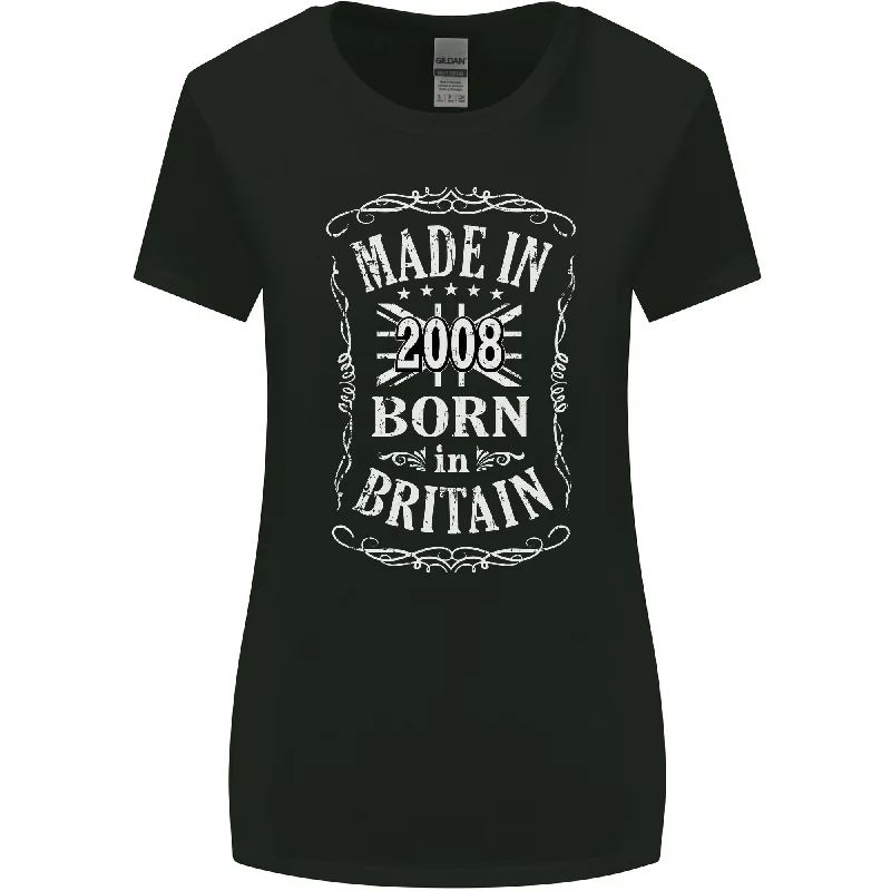 Born In Britain 15th Birthday Made 2008 Womens Wider Cut T-Shirt