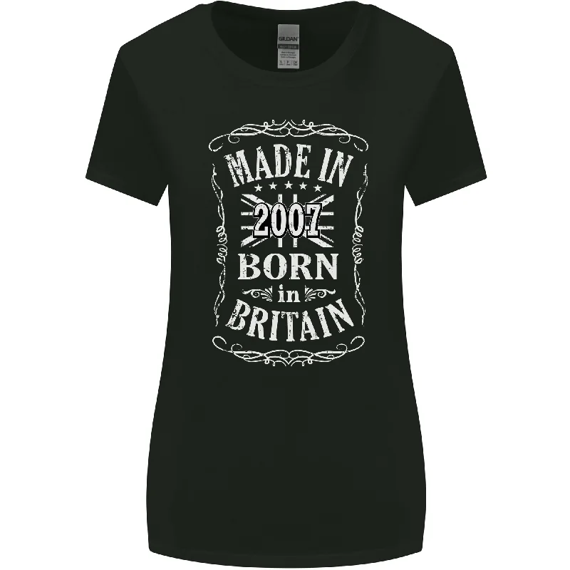 Born In Britain 16th Birthday Made 2007 Womens Wider Cut T-Shirt