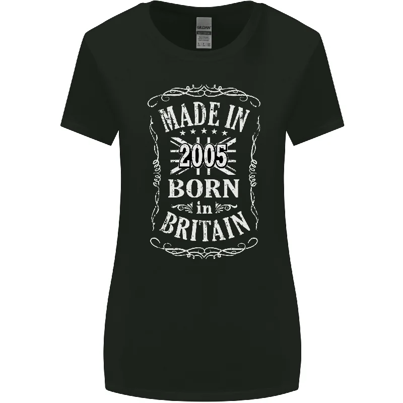 Born In Britain 18th Birthday Made 2005 Womens Wider Cut T-Shirt