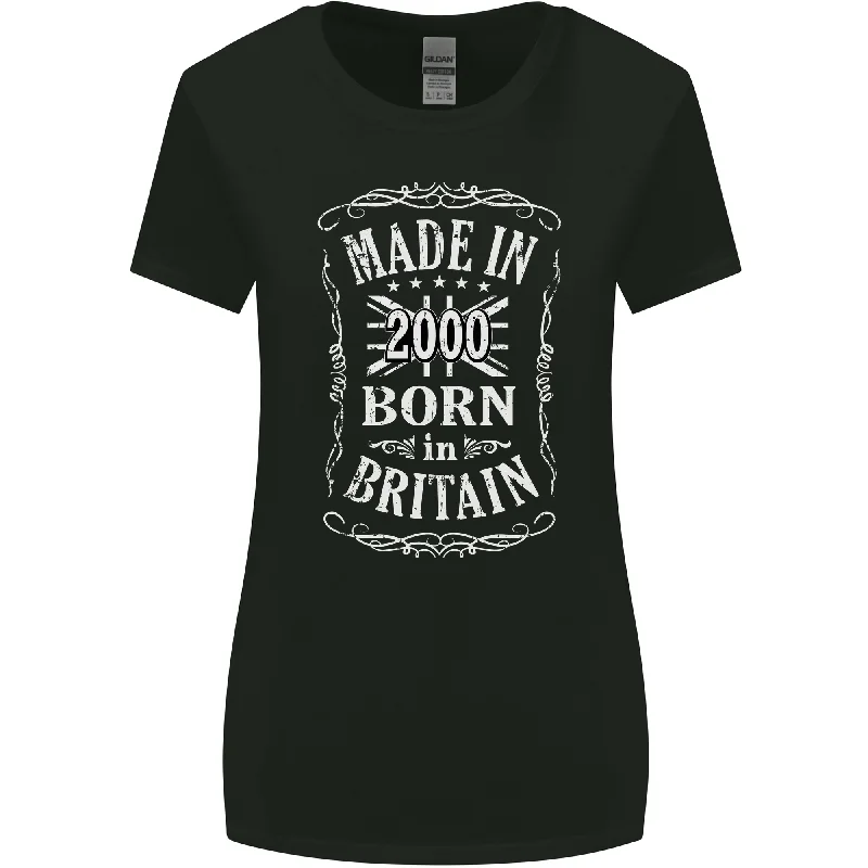 Born In Britain 23rd Birthday Made 2000 Womens Wider Cut T-Shirt