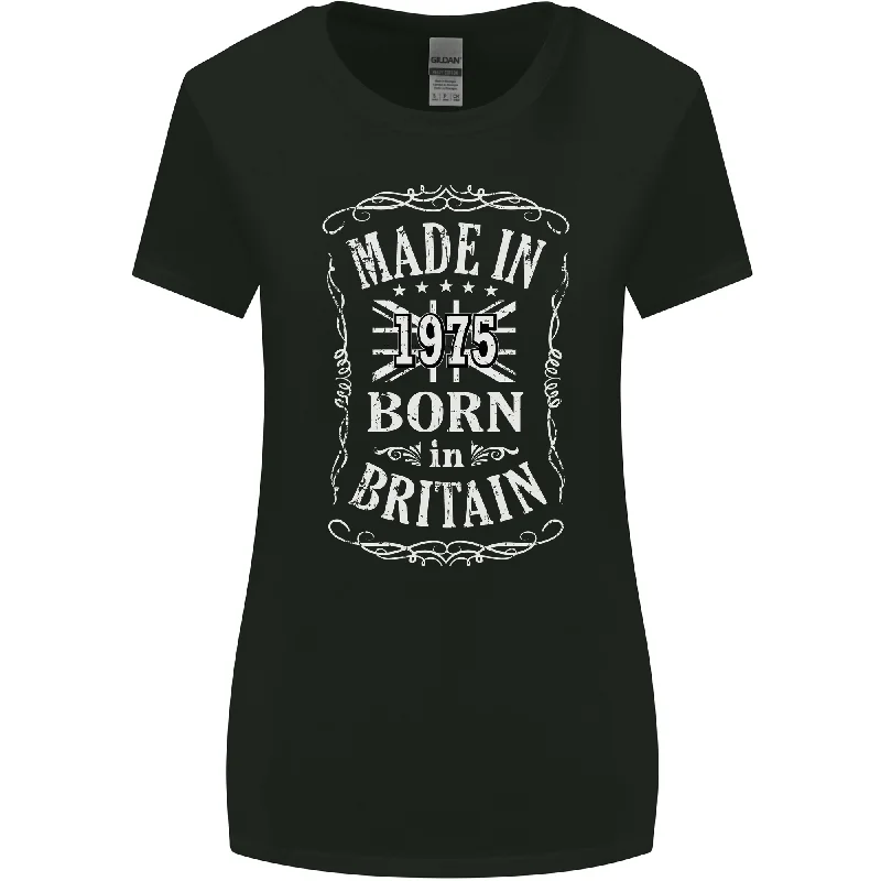 Born In Britain 48th Birthday Made 1975 Womens Wider Cut T-Shirt