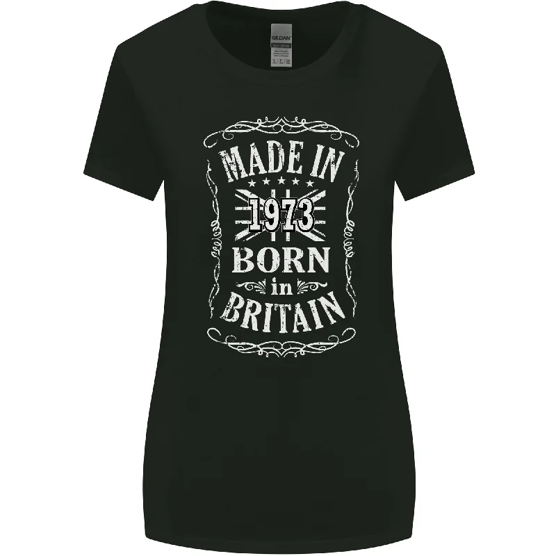 Born In Britain 50th Birthday Made 1973 Womens Wider Cut T-Shirt