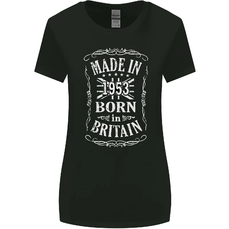 Born In Britain 70th Birthday Made 1953 Womens Wider Cut T-Shirt