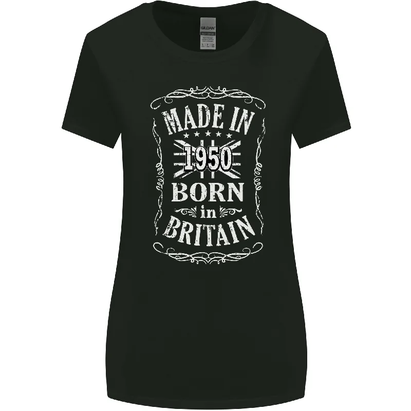 Born In Britain 73rd Birthday Made 1950 Womens Wider Cut T-Shirt