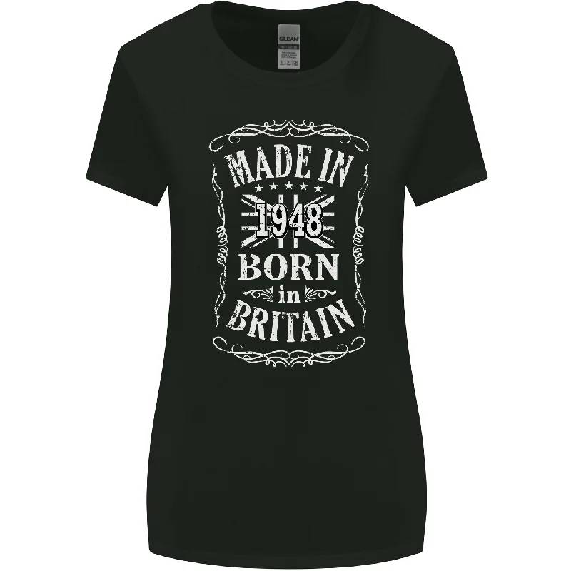 Born In Britain 75th Birthday Made 1948 Womens Wider Cut T-Shirt