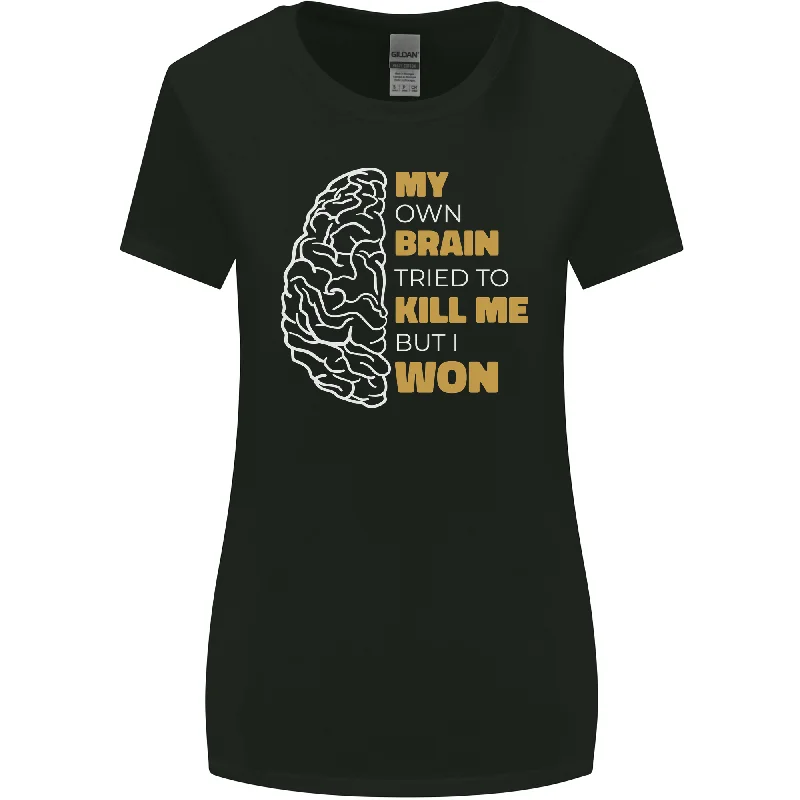 Brain Cancer Aneurysm Awareness Womens Wider Cut T-Shirt