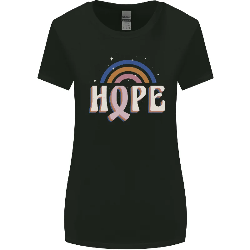 Breast Cancer Awareness Hope Womens Wider Cut T-Shirt