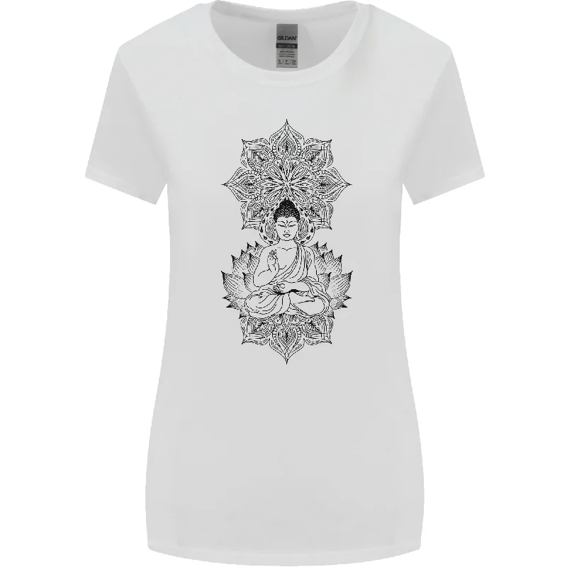 Buddha Mandala Art Womens Wider Cut T-Shirt