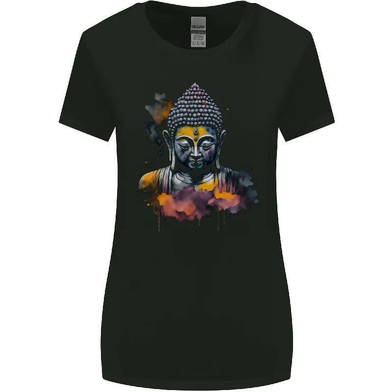 Buddha Watercolour Womens Wider Cut T-Shirt