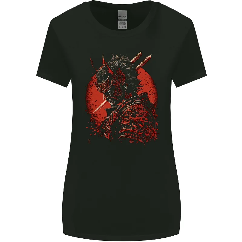 Bushido Samurai Devil Warrior Fantasy Womens Wider Cut T-Shirt