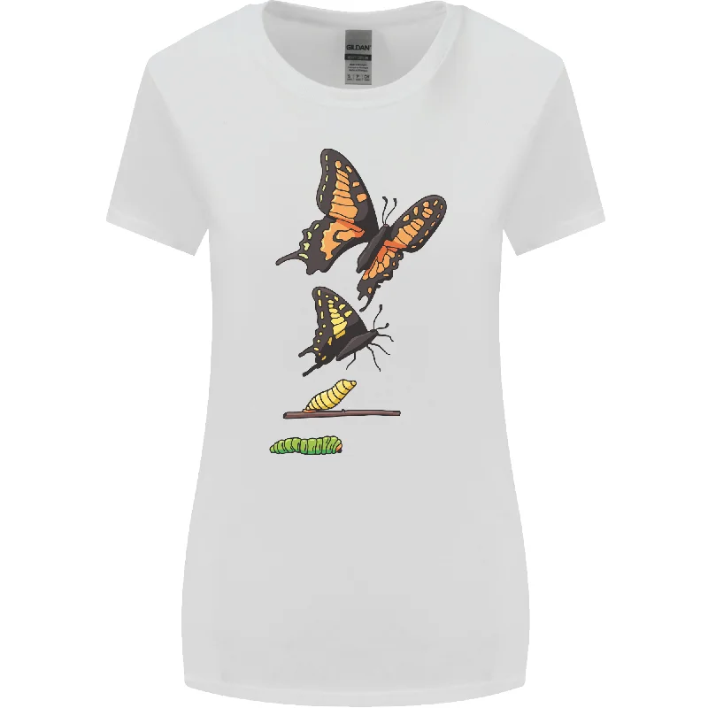 Butterfly Evolution Caterpillar Butterflies Womens Wider Cut T-Shirt