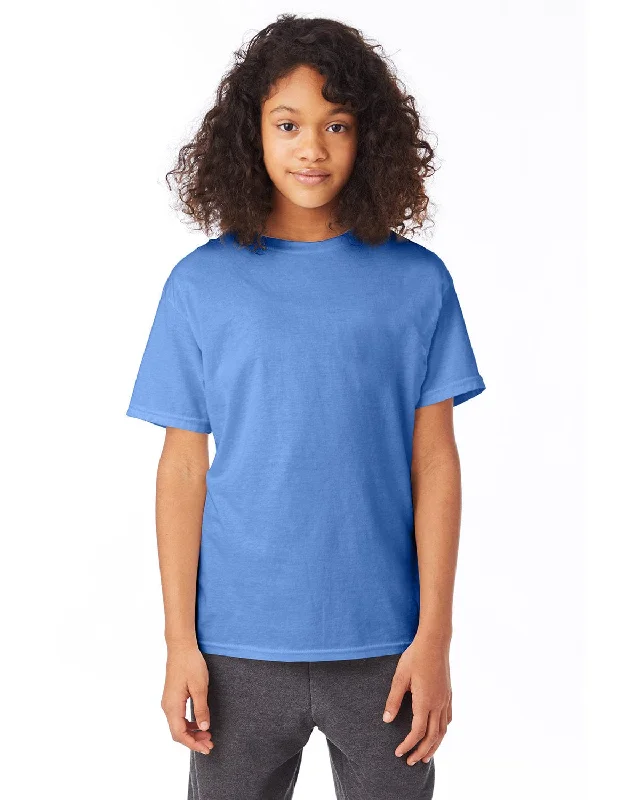 Hanes Youth Heavyweight 50/50 T-Shirts | Carolina Blue