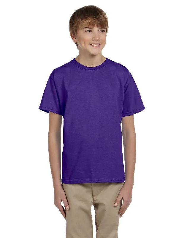 Hanes Youth Heavyweight 50/50 T-Shirts | Purple