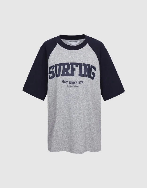 Printed Raglan Sleeve T-Shirt