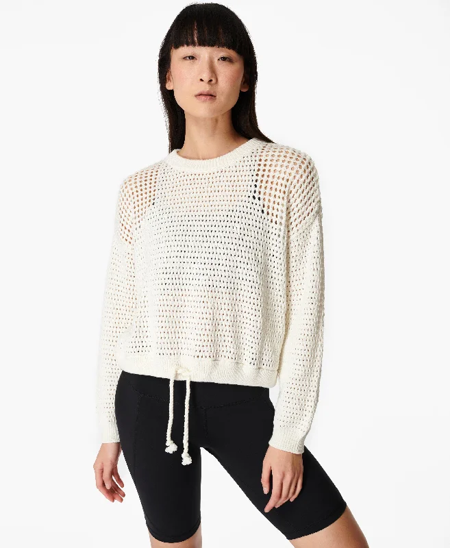 Tides High Open Weave Jumper Sb6320 Lily-White