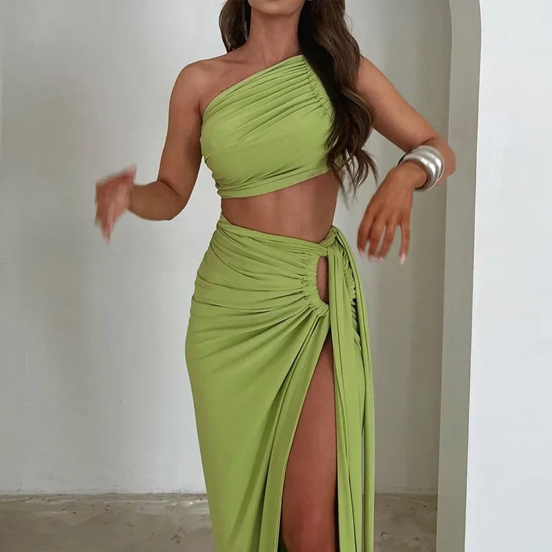 Fashion Asymmetric Sleeveless Maxi Dress