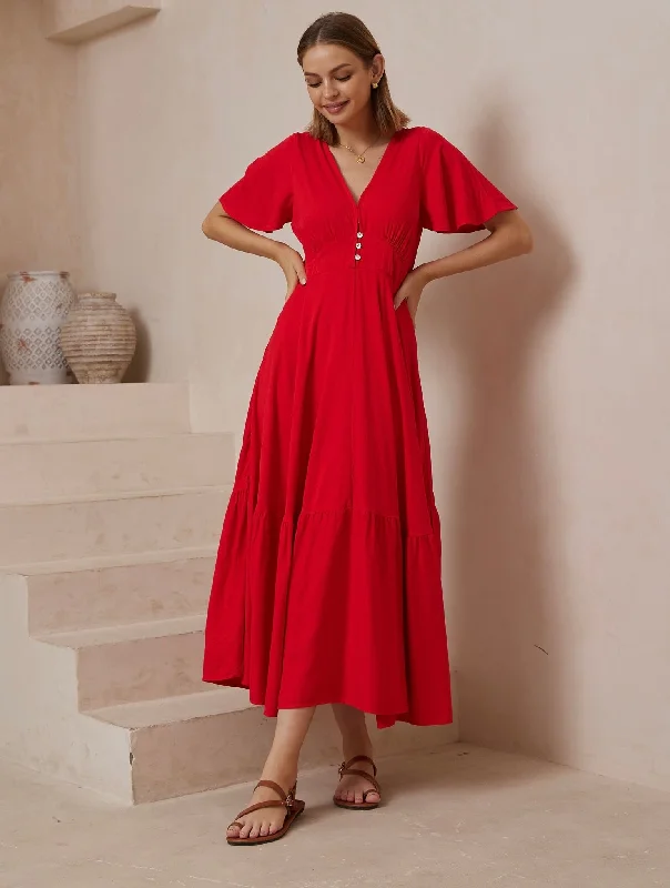 MIA MAXI DRESS - Red