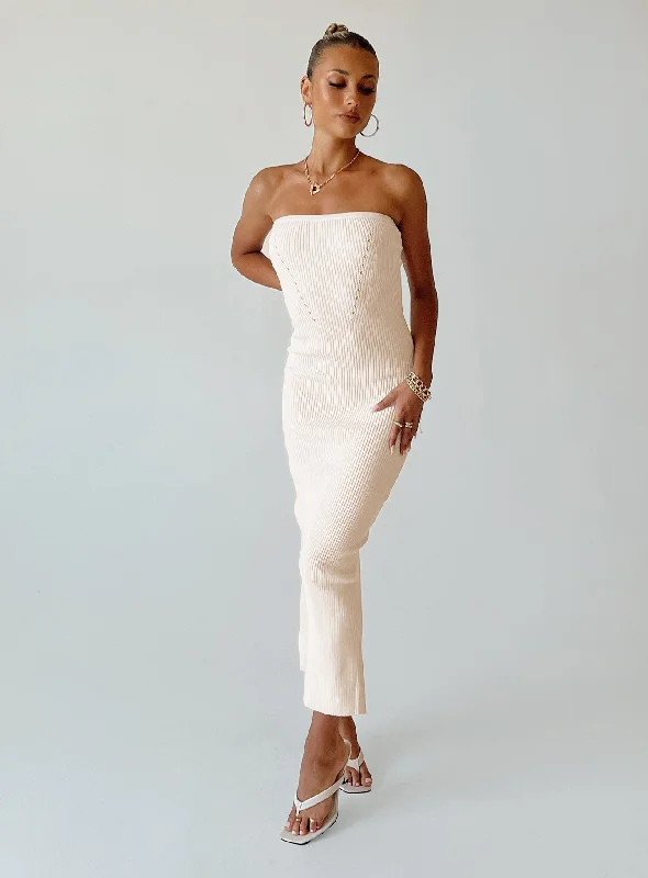 Jayan Strapless Maxi Dress White