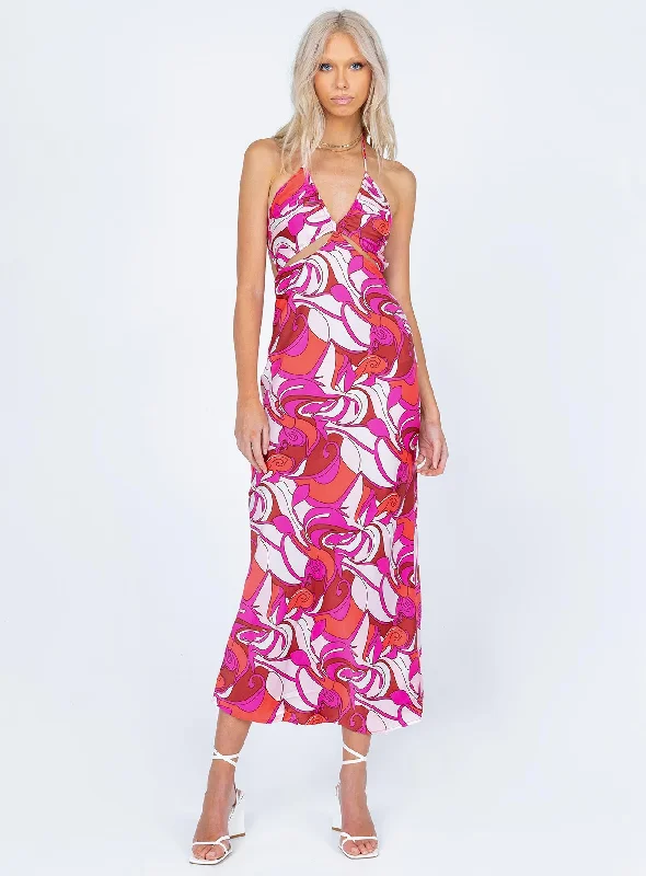 Tatiana Maxi Dress Pink Multi