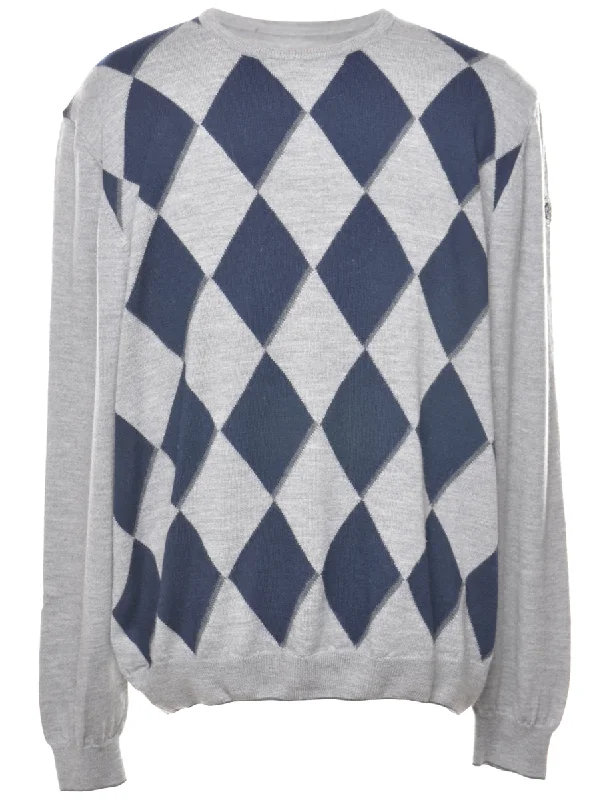 Argyle Knit Jumper - XL