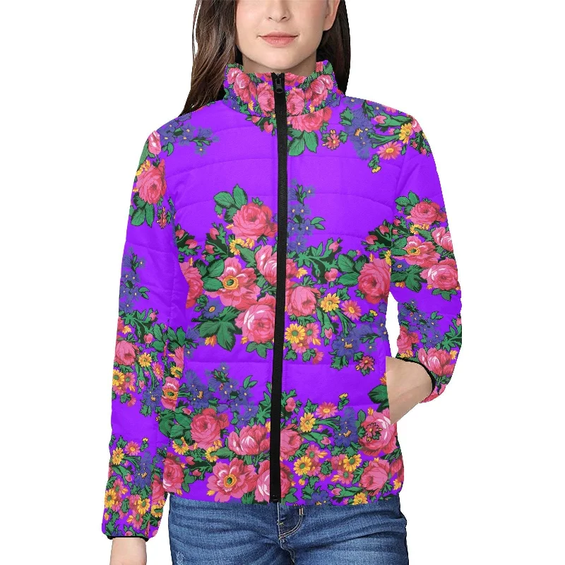 Kokum's Revenge Lilac Women's Stand Collar Padded Jacket