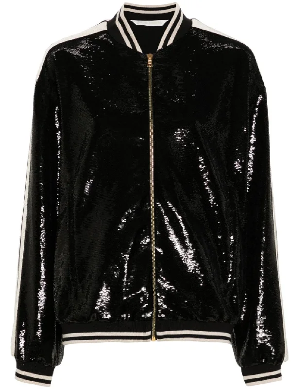 sequinned bomber jacket