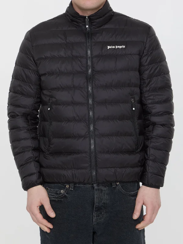 Short Down Jacket With Logo