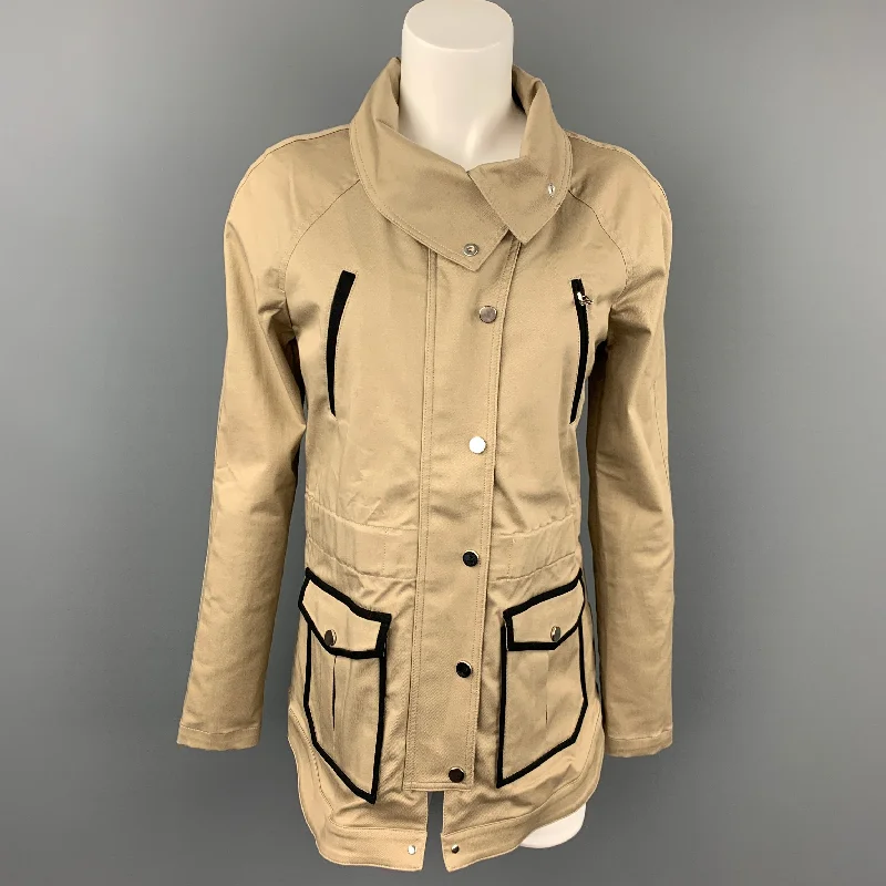 VERONICA BEARD Size 4 Khaki Cotton / Polyurethane Jacket