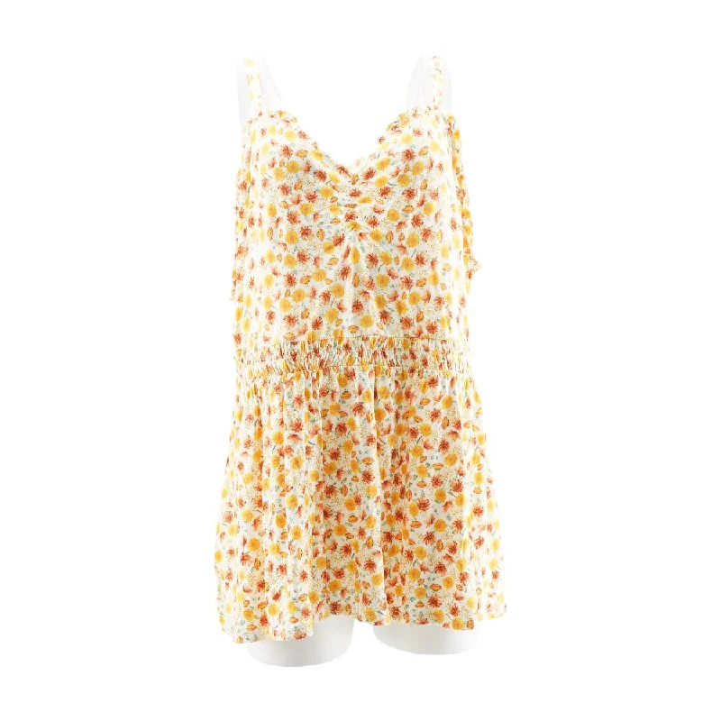 Yellow Floral Mini Dress