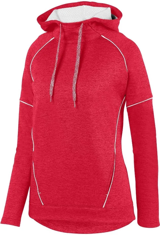 Augusta 5556 Ladies Zoe Tonal Heather Hoody - Red White