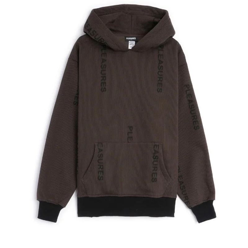 Pleasures Mobile Pinstripe Hoodie - Brown