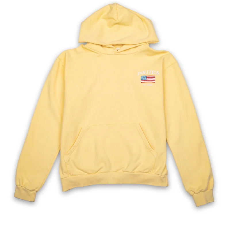 Politics American Flag Hoodie - Yellow