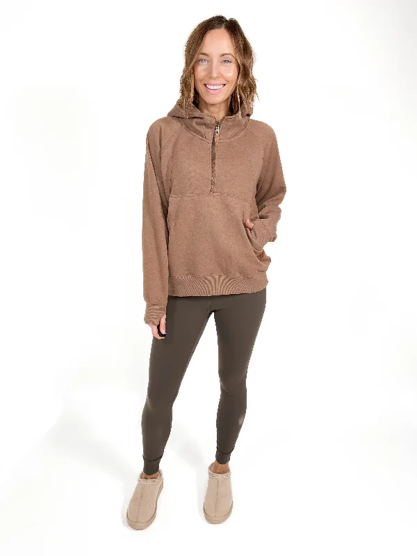 Averley Hooded Fleece- ACORN-FINAL SALE *L*