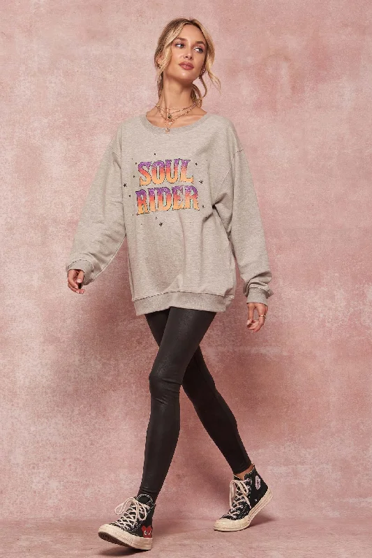 Soul Rider Vintage Graphic Tunic Sweatshirt