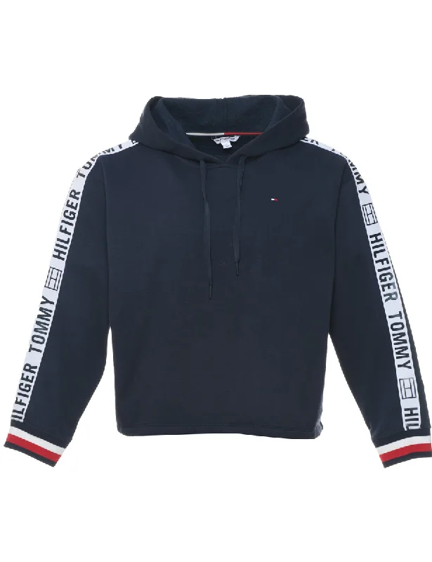 Tommy Hilfiger Navy, Red & White Hooded Sweatshirt - M