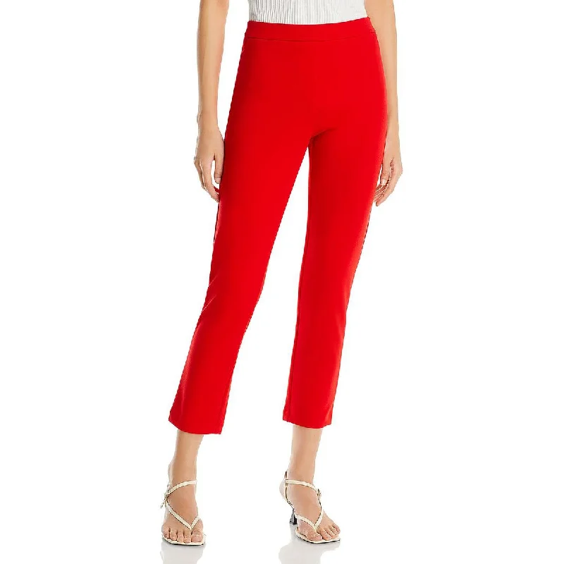 Womens Straight Pull On Cropped Pants