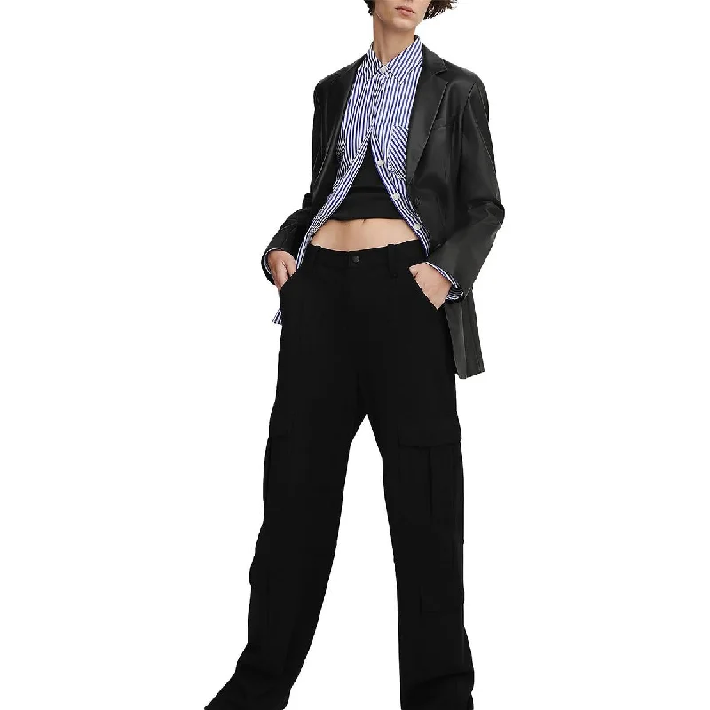 Irina Womens High Rise Knit Cargo Pants