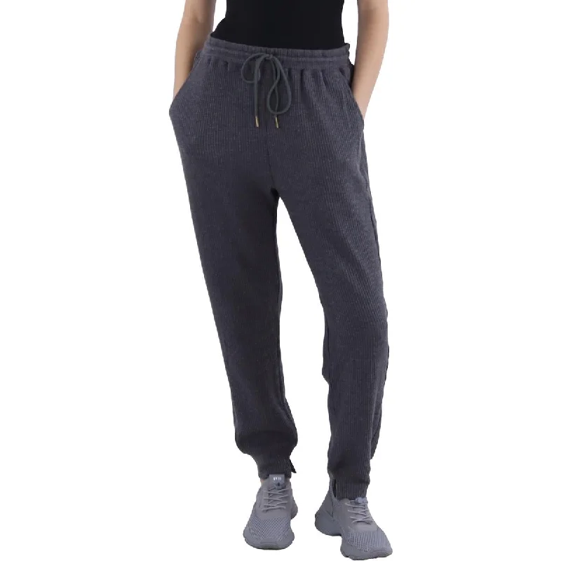 Heartloom Womens Waffle Knit Drawstring Jogger Pants