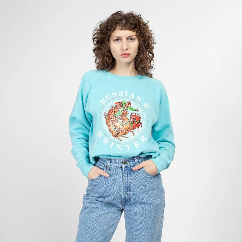 Large 80s Russian Winter Sweatshirt