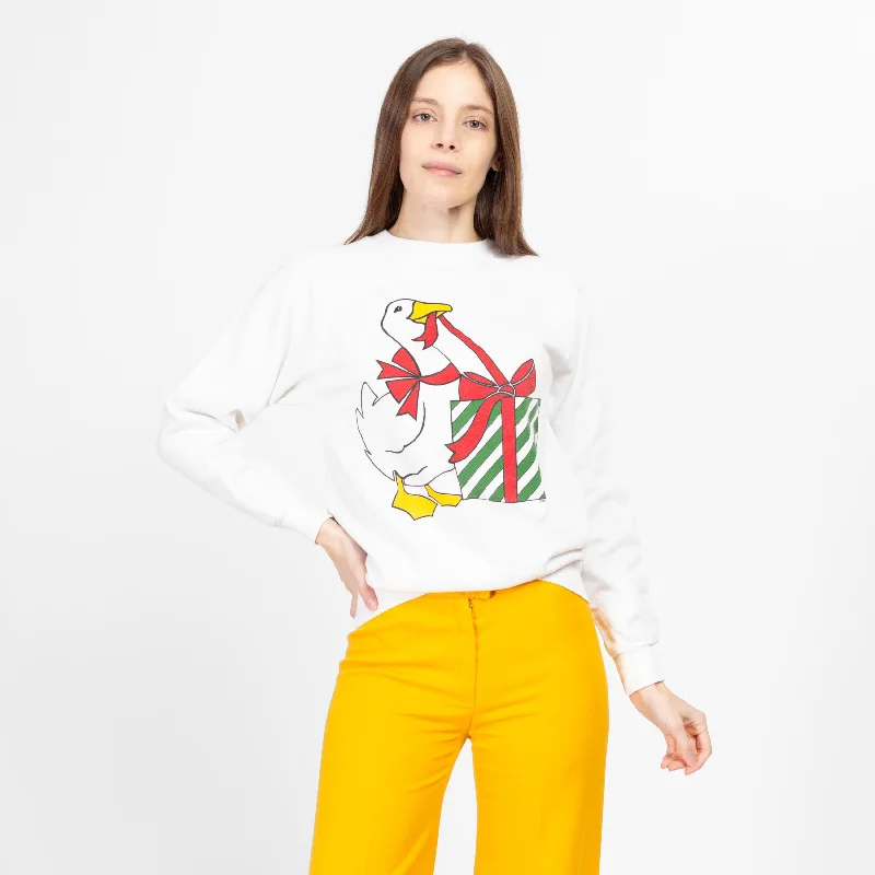 Small 80s Christmas Goose Sweatshirt