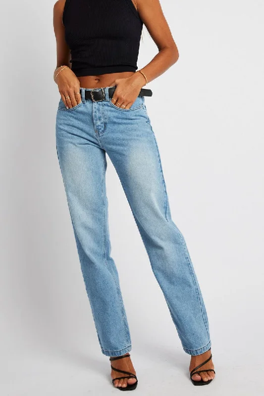 Denim Straight Jean High Rise