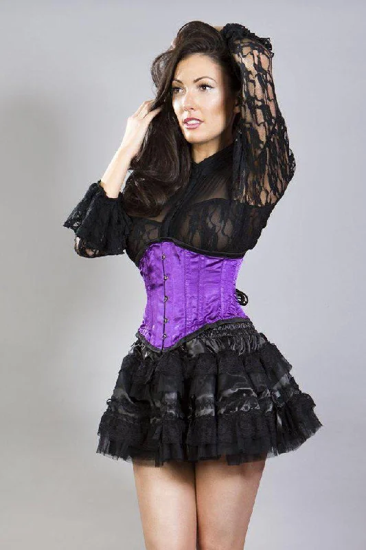 Lolita Mini Burlesque Skirt In Satin