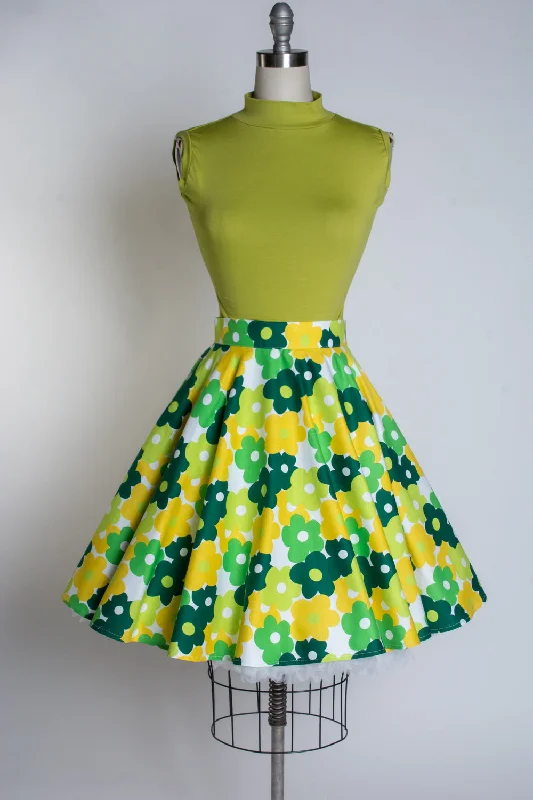 MB Circle Skirt - Pop Flower, Green *sale