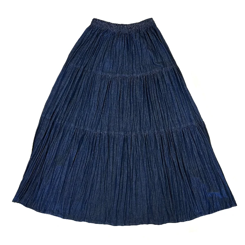 Rockmount Stonewash Denim Western Broomstick Skirt